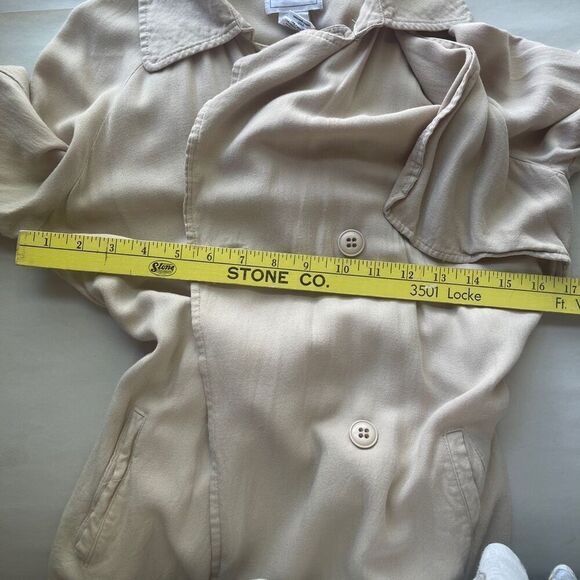 For The Republic Tan Double Breasted Jacket, Size 4 - Picture 9 of 11